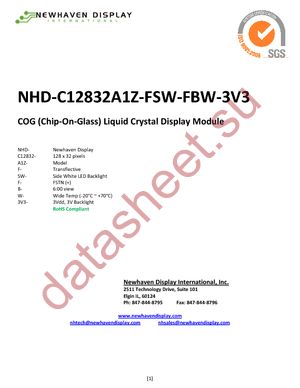 NHD-C12832A1Z-FSW-FBW-3V3 datasheet  